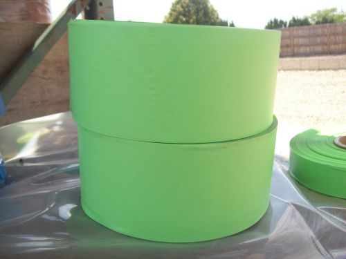 Vinyl pvc plastic green flagging taffeta ribbon tape 4&#034; x 2000&#039; lot 2 dayglow for sale