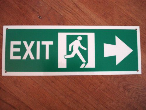 EXIT - Plastic Safety Sign - 5-in tall x 14-in wide
