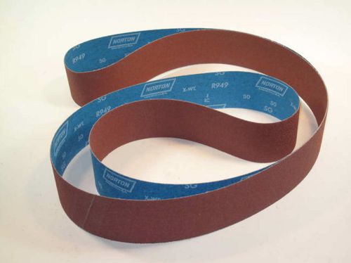 1 lot of 10 - norton 3&#034; x 132&#034; 50 grit r949 sanding belt  pt# 62542 (#368) for sale