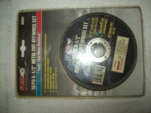 10 pc 4-1/2 &#034; metal cut-off wheel set by grip pn#  86057 for sale