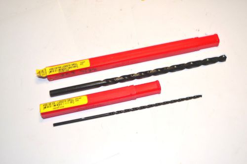 2 nos dormer uk a125 extra length hss drills 1/8&#034; x 160mm &amp; 9/32&#034; x 200mm for sale