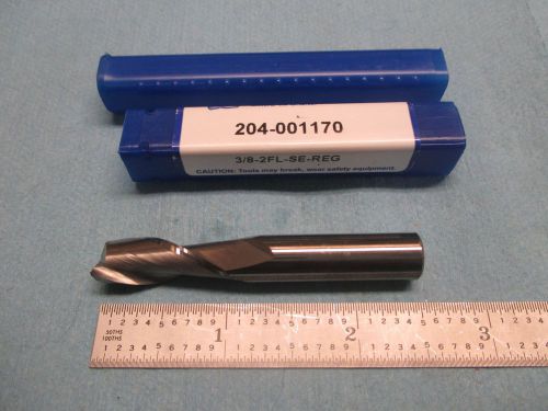 1PC 3/8 DIA USA MADE 2 FLUTE SINGLE END CARBIDE END MILL 1&#034; L.O.C. MILL MONSTER