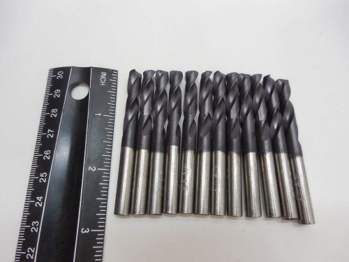 17/64&#034; screw machine drill bits PK of 12 pc 135 degree SP Tialn