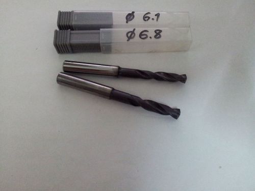 6.1 mm + 6.8 mm COATED CARBIDE  DRILL (2pcs)