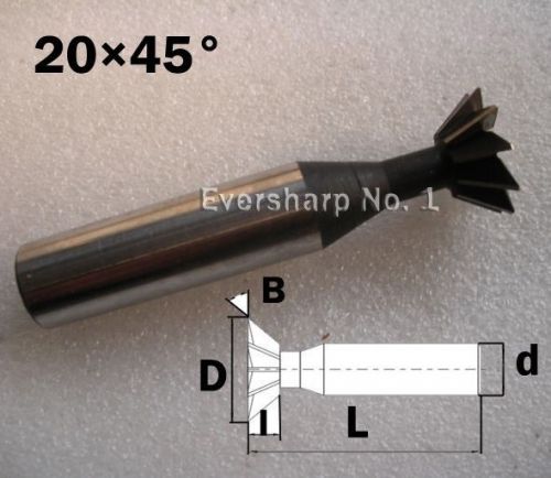 New hss(m2) 20mmx45 degree dovertail cutter end mill 10 flutes milling cutter for sale