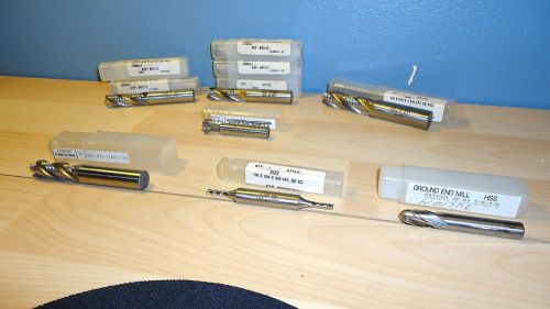 COBALT END MILL DIFFERENT SIZES LOT/10 USA**FREE SHIPPING**