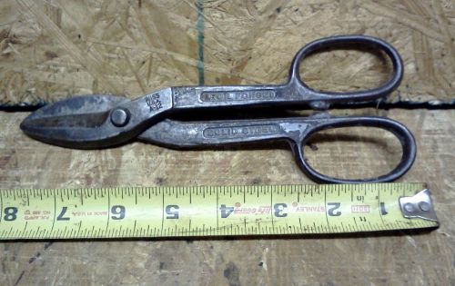 WISS TIN SNIPS NO. A-12 LENGTH 8&#034; VINTAGE 60S-70S SOLID STEEL STRAIGHT CUT #10