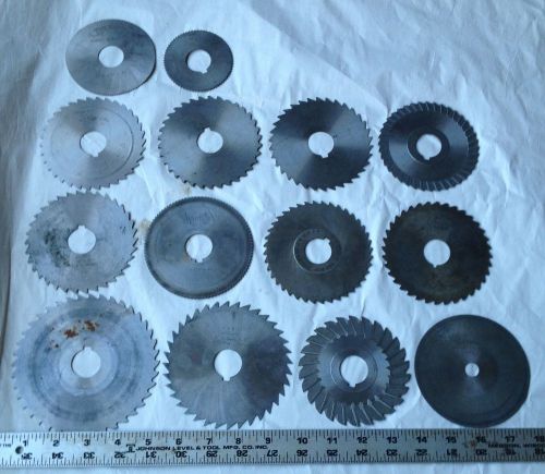 MACHINIST LATHE TOOL LOT OF 14 FACE MILL CUTTING BLADES VARIOUS SIZES AND BRANDS