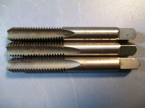 Mixed lot of 3 bottoming hand taps, 5/16-18 nc, hs, +.005, 2 flute, straight,usa for sale