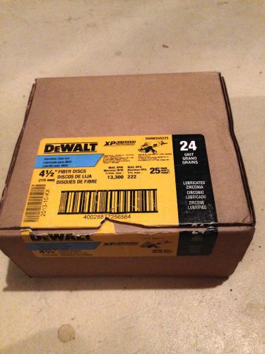 25x DeWALT DARB5G0225 4.5in Zirc with Coolant FR Grinding Disc 24G - 25 PACK!