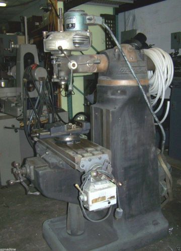 9 x 32 bridgeport vertical mill 1/2 hp with m head, vise, power feed - 3 phase for sale