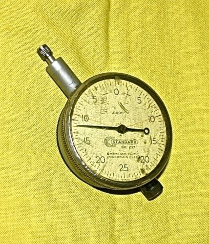STANDARD GAGE CO. # 221 DIAL INDICATOR IN USED BUT GOOD WORKING CONDITION