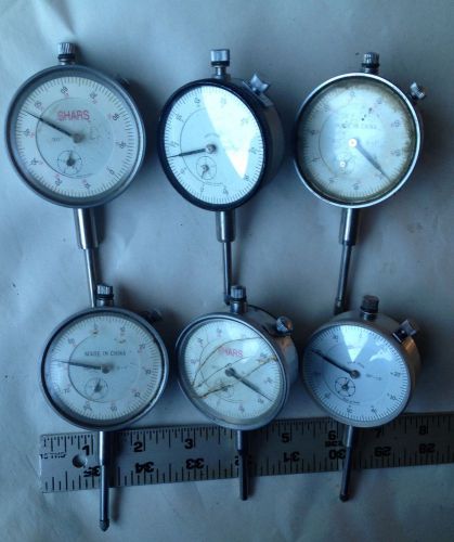 Machinist lathe tool lot of 6 dial indicator(s) for sale