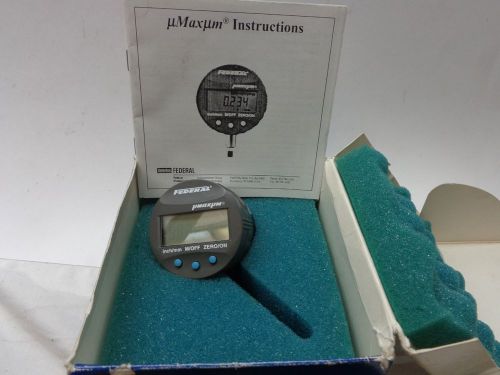 Federal umaxum digital dial indicator .0002&#034;/.05mm, edi-110101 w/foam box, used for sale
