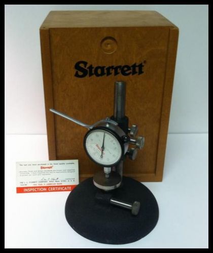 L.S. Starrett Co. Bench Gauge w/ 25-131 Dial Indicator &amp; Wooden Starrett Box USA