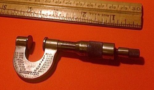 BROWN &amp; SHARPE &#034;PAPER GAGE&#034; MICROMETER •NO.230 •MEASURES UP TO .500 •VINT.•USED