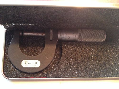 Machinist lathe tool starrett 1&#034; micrometer #437 in original case for sale