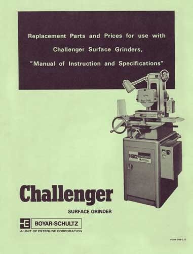Boyar-Schultz Challenger Parts Listing Manual
