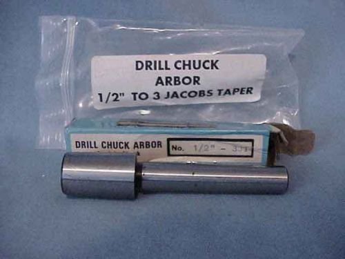 Drill Chuck Arbor  1/2 ” to 3 Jacobs Taper