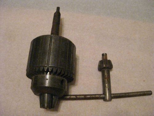 Vintage machinist tool.20n jacobs drill chuck 1&#034; cap,metal lathe # 3 taper w/key for sale
