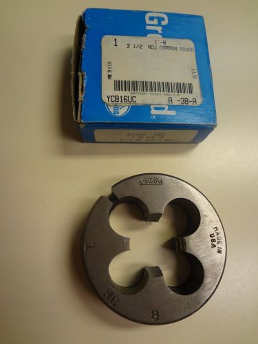 1&#034;-8 X 2-1/2&#034; OD ROUND ADJUSTABLE DIE - NEW-Made in USA (Greenfield Industries)
