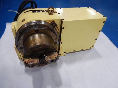 Nikken CNC-250FA Rotary Table Fanuc Servo A068-0123-B077 #7000 chuck &amp; actuator