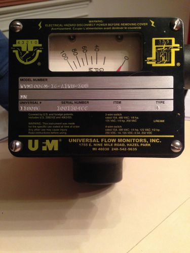 Universal Flow Monitors, Inc. Model # WVM100GM-16-A1WU-3OD Flow Meter