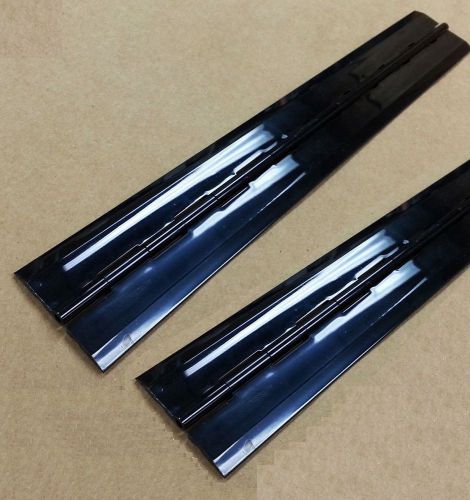 Black acrylic plastic hinge 12&#034; long x 1-3/4&#034; wide - lot of 2 hinges for sale