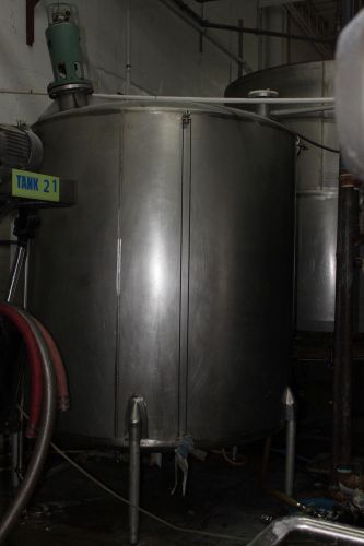 1200 gallons stainless mixing tank - lightnin 2hp air motor for sale