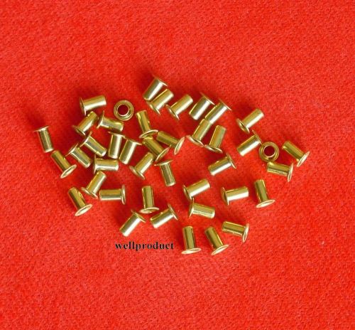 &gt; 100x copper alloy brass eyelet 3x6mm for soldering connection-fe for sale