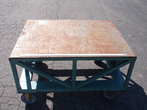 Welding cart 37&#034; x 48&#034; x 28&#034;  with 8&#034; x 2-1/2&#034; casters   **xlnt** for sale