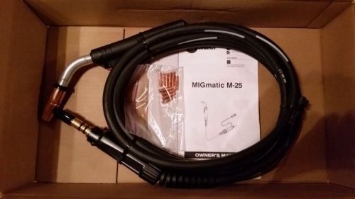 New miller migmatic m-25 mig gun 169598 15ft 250amp .030-.035 wire w/extra tips for sale