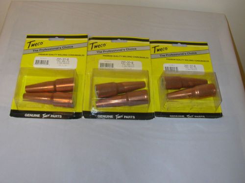 6 Tweco Nozzle Insulators 23T-37 Tapered # 3 &amp; 4 Gun #1230-1300  Mig NOS