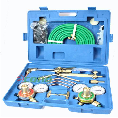 Ul oxygen acetylene victor type welding cutting torch kit with regulator &amp; hoses for sale