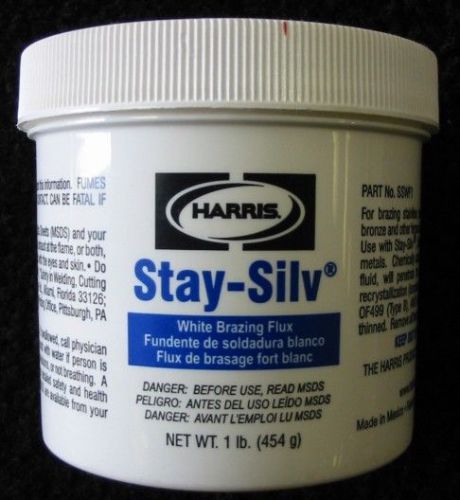 Harris stay-silv white brazing flux - 1lb jar for sale