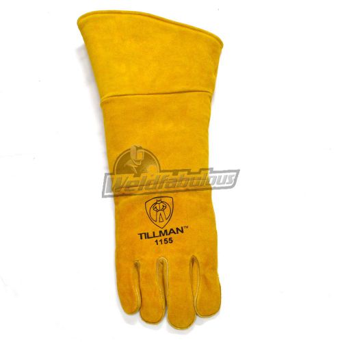 Tillman 1155RHO 20&#034; Cowhide Stick Welding Glove Pad/Insul. Brown Lrg. Right Hand