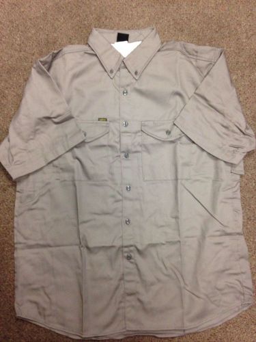 Lapco Gray Short Sleeved Vented Twill Shirt (Large)