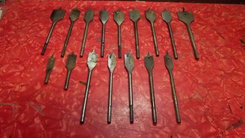 Lot of # 16 fuller shank flat/spade wood boring drill bits for sale