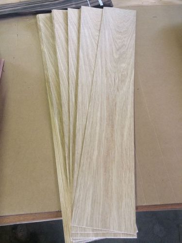 Wood Veneer 1/16th White Oak 8x52 14pcs total Raw Veneer &#034;EXOTIC&#034; WO2 8-5