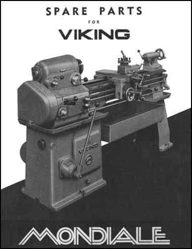 Mondiale viking lathe parts manual for sale