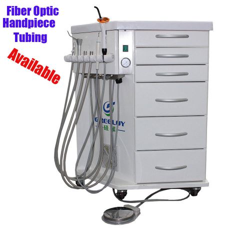 Mobile Dental Delivery System Cart Unit Cabinet + Fiber Optic Handpiece TubingCE