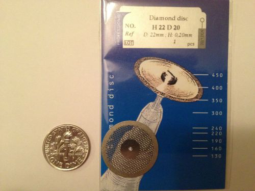 1 pcs Diamond Disc FOR CUTTING DENTAL, H22D20, 22mm x 0.20mm