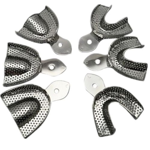 1set 6pcs dental stainless steel anterior impression trays large middle small for sale