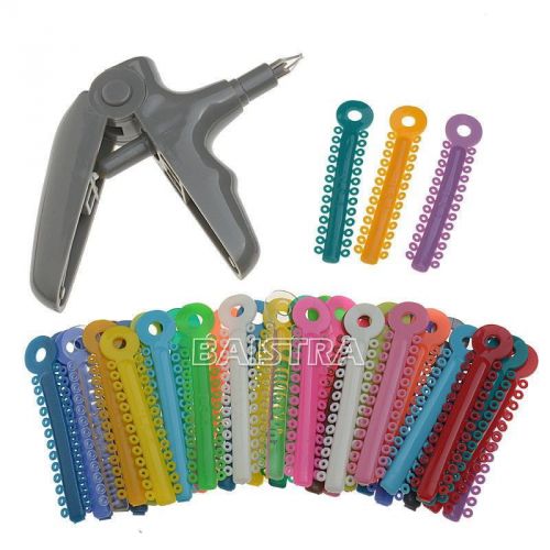 New kit dental orthodontic ligature gun dispenser + 1 bag colorful ligature ties for sale