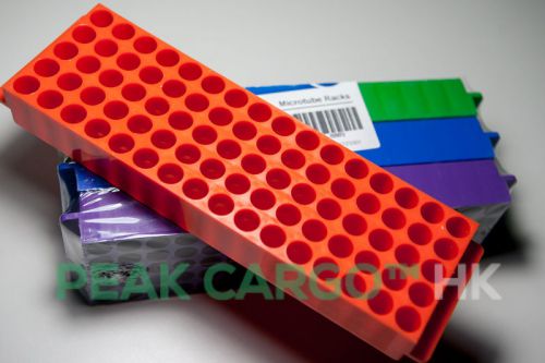 Lot 5 assorted colors polypropylene microcentrifuge tube microtube freezer racks for sale