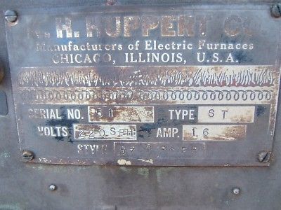 K.h. huppert industrial electric furnace - style 5700 for sale