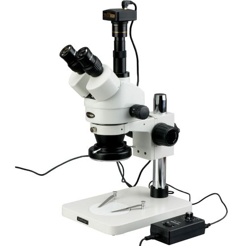 3.5x-90x zoom stereo microscope with 144-led ring light + 5mp digital usb camera for sale
