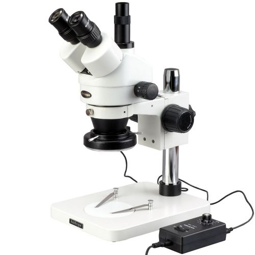 3.5X-90X Trinocular Inspection Dissecting Zoom Stereo Microscope + 144-LED Light