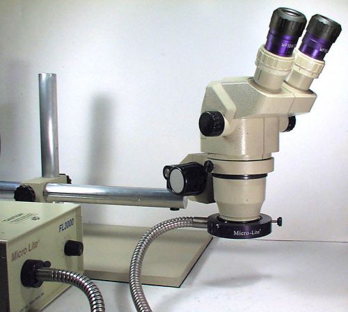 Newly refurbished stereozoom microscope stereozoom microscope &amp; fiber optic for sale