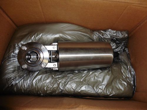 Waukesha cherry-burrell pneumatic actuated bfv01314 1.5&#034; 304 stainless butterfly for sale